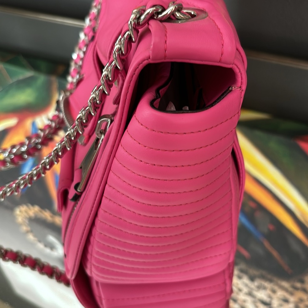 Moschino Couture 1 Milano Barbie Pink Biker Jacket Bag - never Used - Picture 3 of 16